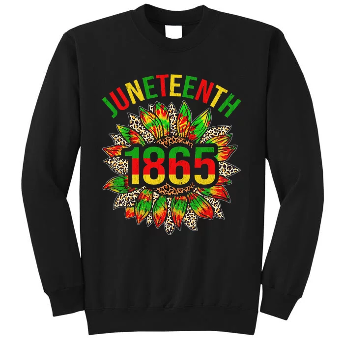 Sunflower Juneteenth 1865 Celebrates Black African American Tall Sweatshirt