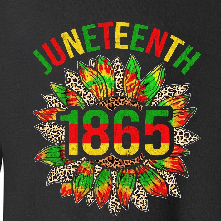 Sunflower Juneteenth 1865 Celebrates Black African American Toddler Sweatshirt