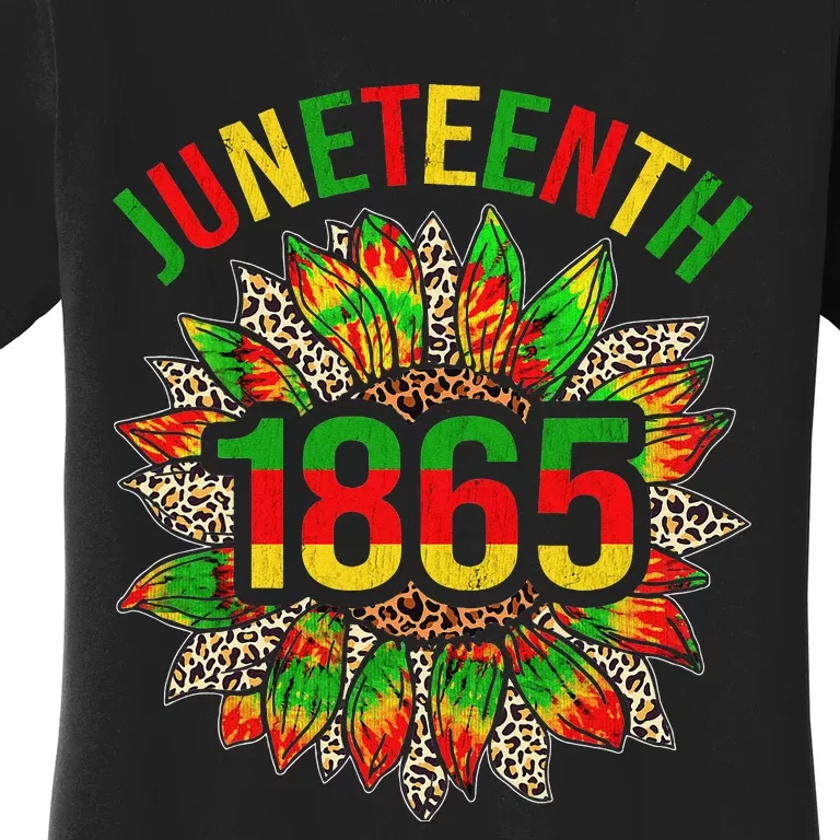 Sunflower Juneteenth 1865 Celebrates Black African American Women's T-Shirt