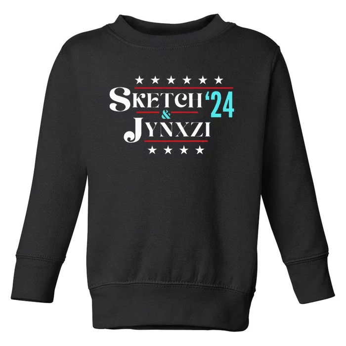 Sketch & Jynxzi 2024 Funny President Election Vote Streamer Toddler Sweatshirt