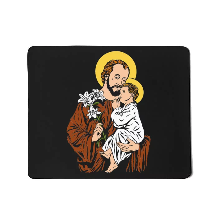 St Joseph and Child Jesus Consecration 2021 Catholic Saint Mousepad