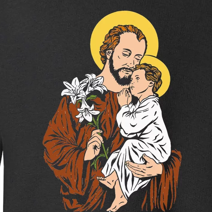 St Joseph and Child Jesus Consecration 2021 Catholic Saint Toddler Sweatshirt