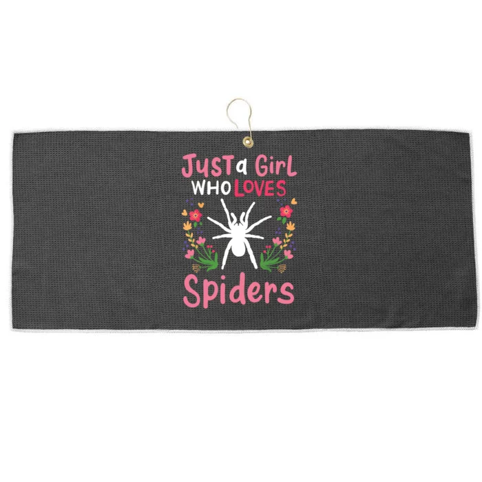 Spider Just A Girl Who Loves Spiders Gift Large Microfiber Waffle Golf Towel