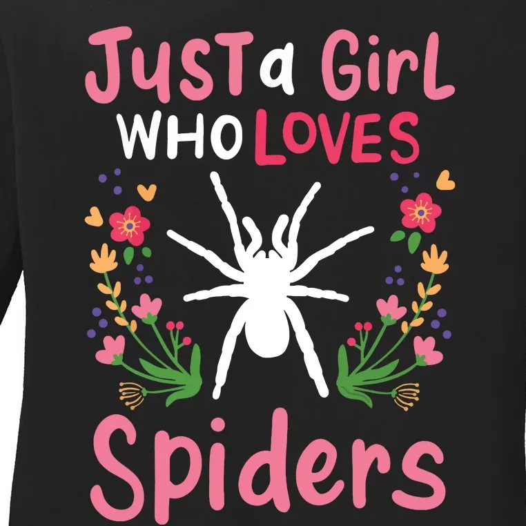 Spider Just A Girl Who Loves Spiders Gift Ladies Long Sleeve Shirt