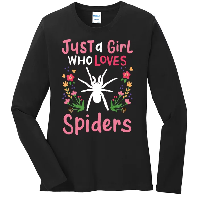 Spider Just A Girl Who Loves Spiders Gift Ladies Long Sleeve Shirt