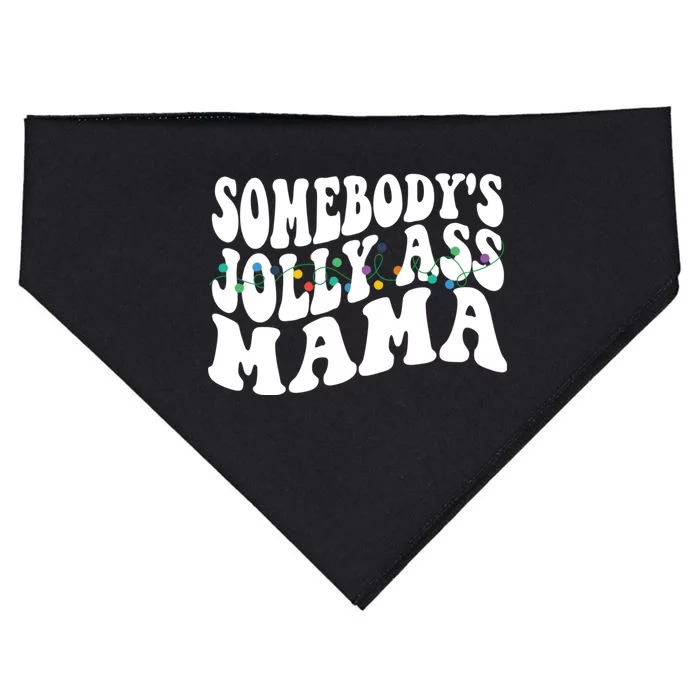 Somebodys Jolly Ass Mama Christmas Jolly Mom USA-Made Doggie Bandana