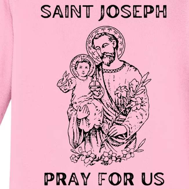 Saint Joseph  All Saints Day St Joseph Catholic Baby Long Sleeve Bodysuit