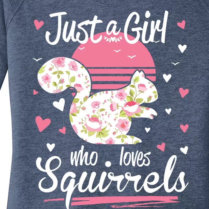 Squirrel Just A Who Loves Squirrels Women's Perfect Tri Tunic Long Sleeve Shirt