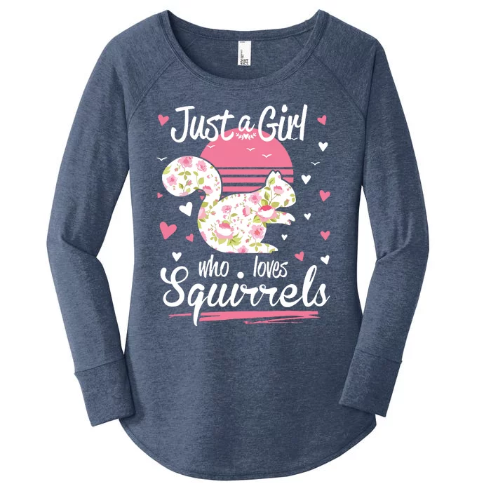 Squirrel Just A Who Loves Squirrels Women's Perfect Tri Tunic Long Sleeve Shirt