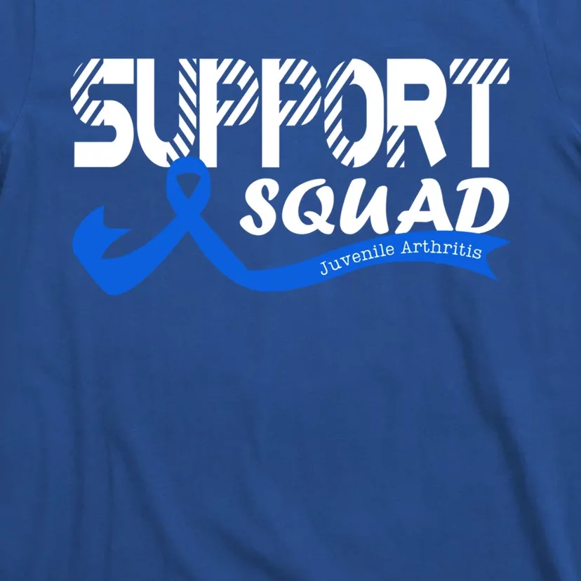 Support Juvenile Arthritis Awareness Squad Ribbon Blue Funny Gift T-Shirt