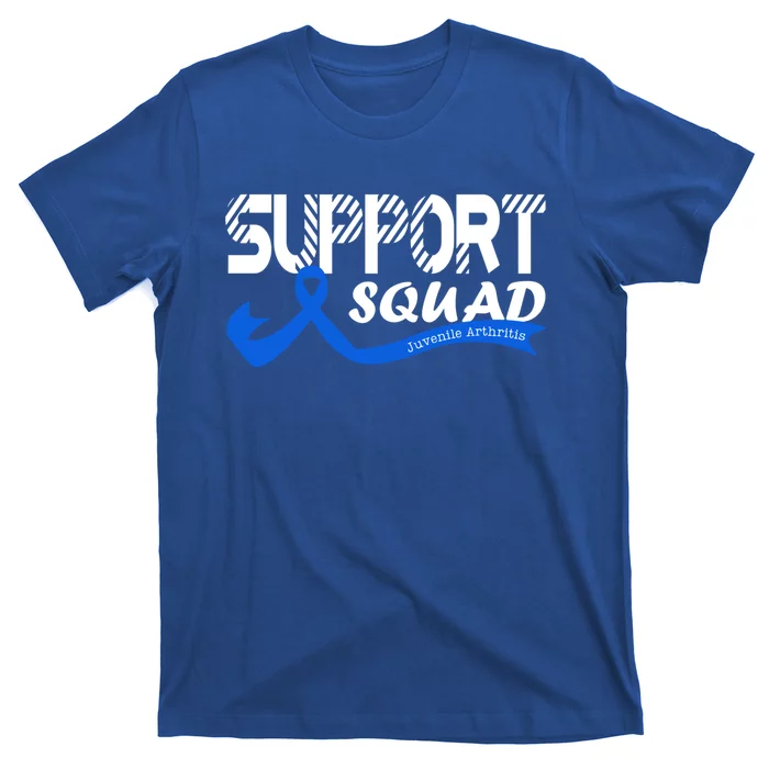 Support Juvenile Arthritis Awareness Squad Ribbon Blue Funny Gift T-Shirt