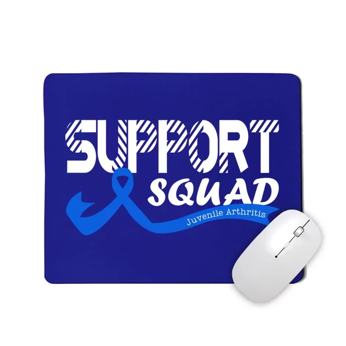 Support Juvenile Arthritis Awareness Squad Ribbon Blue Funny Gift Mousepad