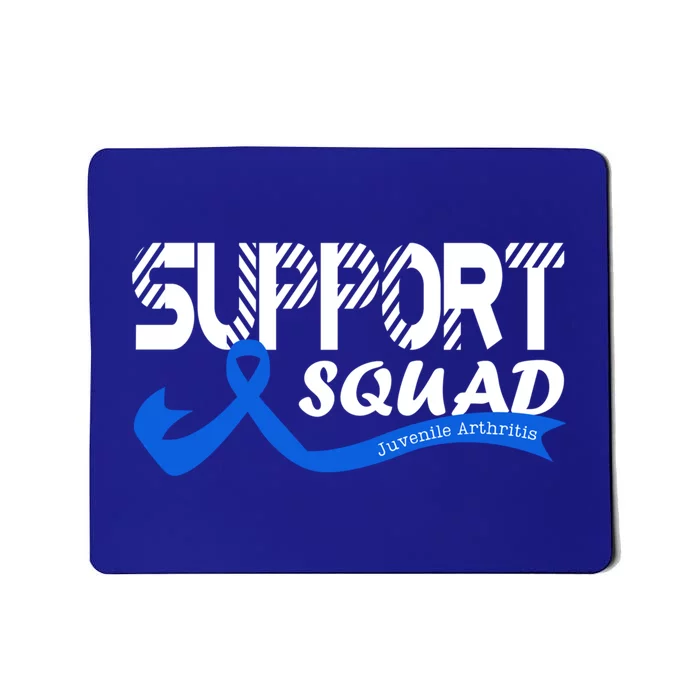 Support Juvenile Arthritis Awareness Squad Ribbon Blue Funny Gift Mousepad