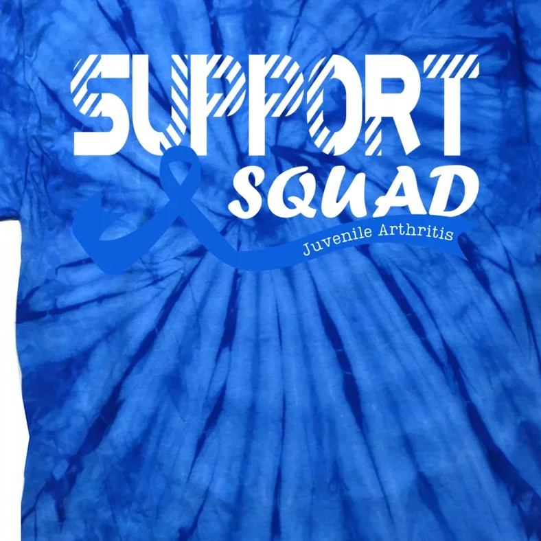 Support Juvenile Arthritis Awareness Squad Ribbon Blue Funny Gift Tie-Dye T-Shirt