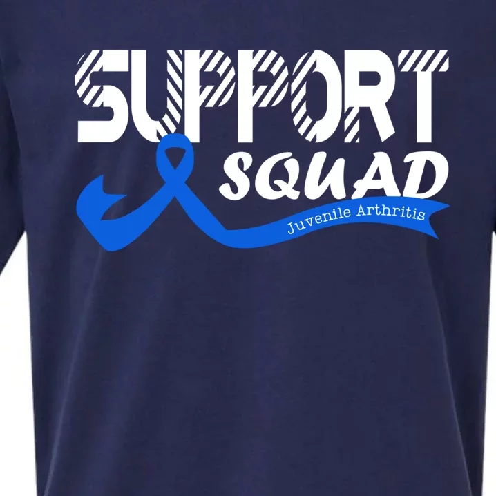 Support Juvenile Arthritis Awareness Squad Ribbon Blue Funny Gift Sueded Cloud Jersey T-Shirt