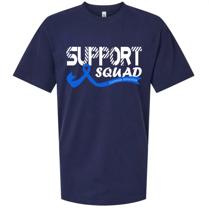 Support Juvenile Arthritis Awareness Squad Ribbon Blue Funny Gift Sueded Cloud Jersey T-Shirt