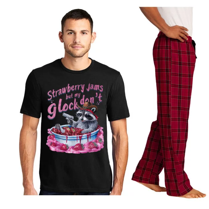 Strawberry Jams But My Dont Funny Raccoon Pajama Set