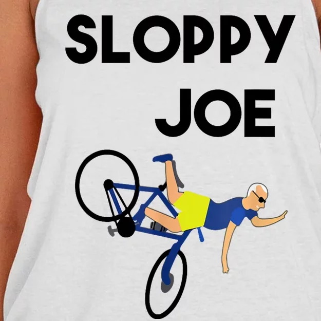 Sloppy Joe Bicycle Funny Sarcastic Women's Knotted Racerback Tank