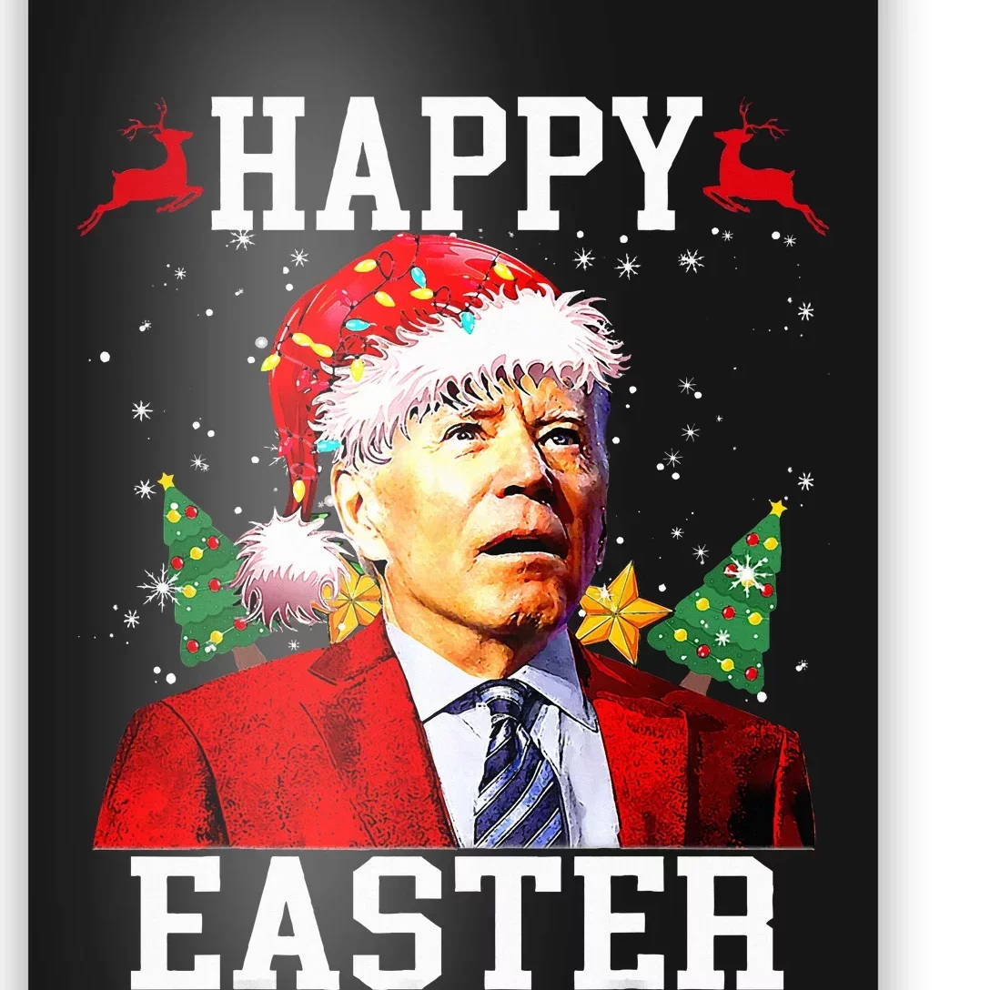 Santa Joe Biden Happy Easter Ugly Christmas Poster