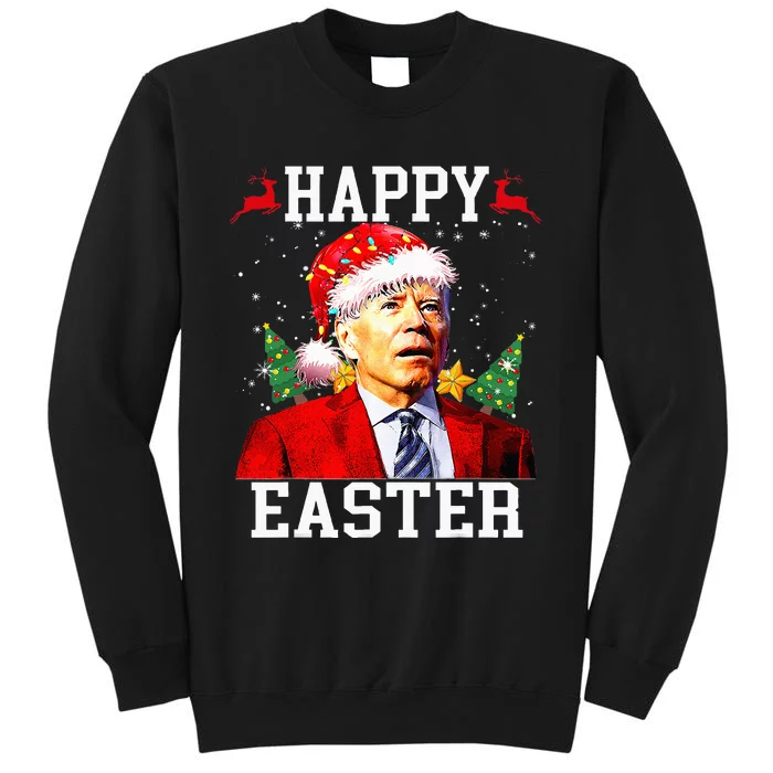 Santa Joe Biden Happy Easter Ugly Christmas Tall Sweatshirt