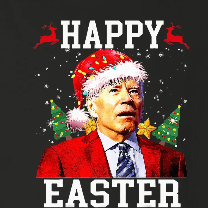 Santa Joe Biden Happy Easter Ugly Christmas Toddler Long Sleeve Shirt