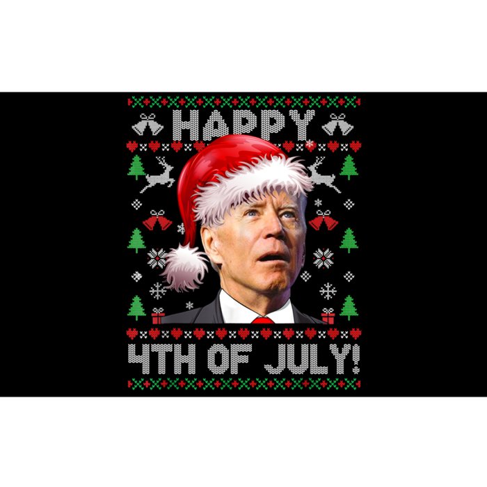 Santa Joe Biden Happy 4th Of July Ugly Christmas Sweater Sweatshirt Bumper Sticker