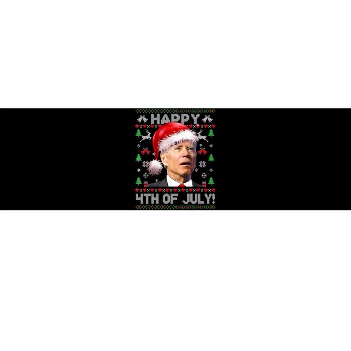 Santa Joe Biden Happy 4th Of July Ugly Christmas Sweater Sweatshirt Bumper Sticker