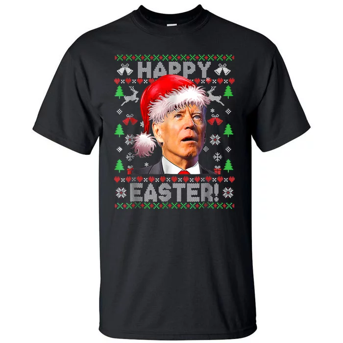 Santa Joe Biden Happy Easter Ugly Christmas Tall T-Shirt