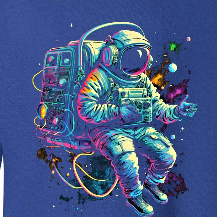 Space Jammin Boombox Stereo Astronaut Graphic Gift Toddler Sweatshirt