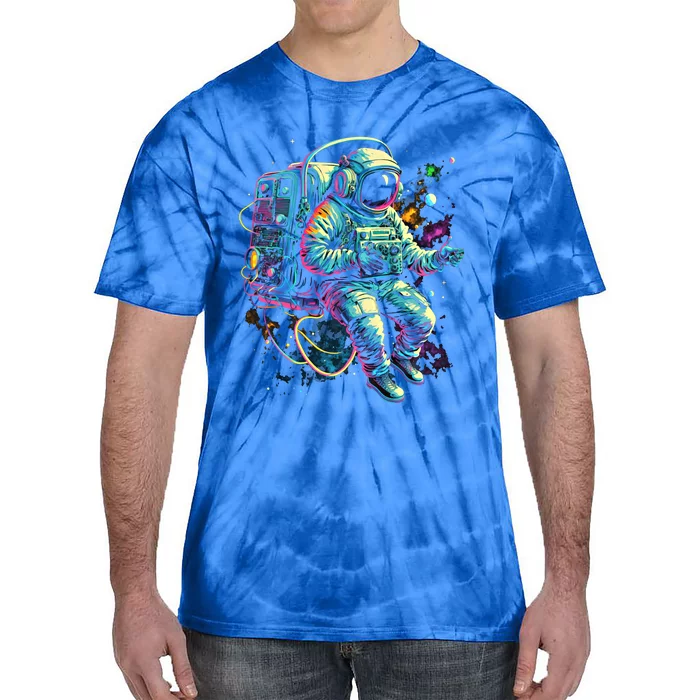 Space Jammin Boombox Stereo Astronaut Graphic Gift Tie-Dye T-Shirt