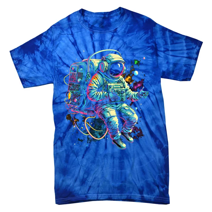 Space Jammin Boombox Stereo Astronaut Graphic Gift Tie-Dye T-Shirt