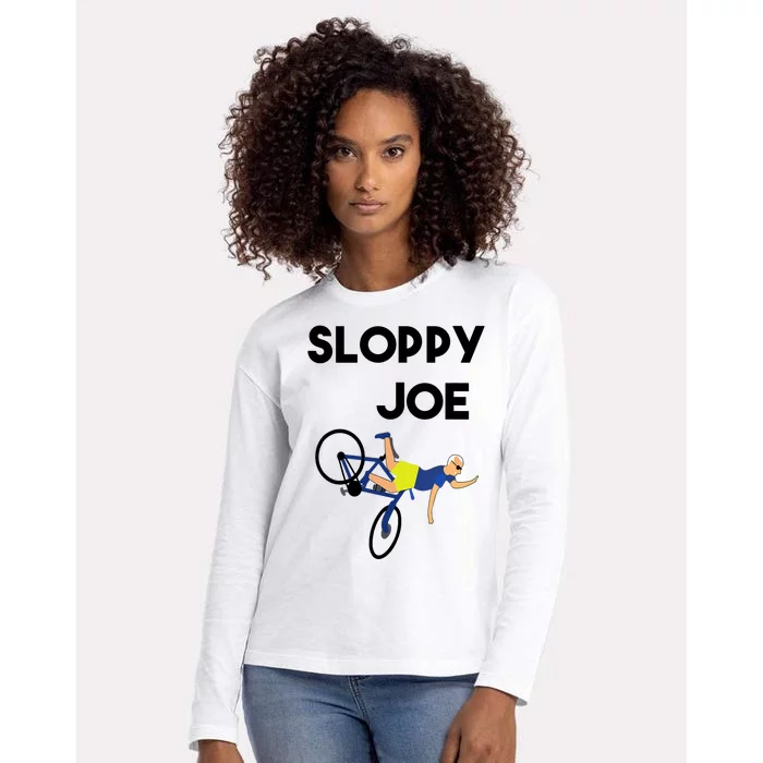 Sloppy Joe Bicycle Funny Sarcastic Womens Cotton Relaxed Long Sleeve T-Shirt