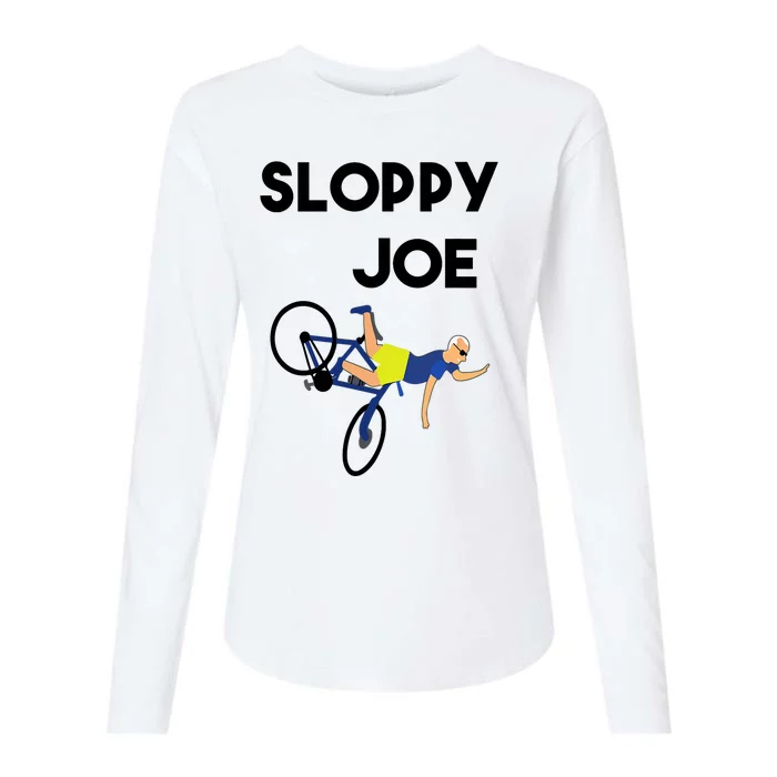 Sloppy Joe Bicycle Funny Sarcastic Womens Cotton Relaxed Long Sleeve T-Shirt