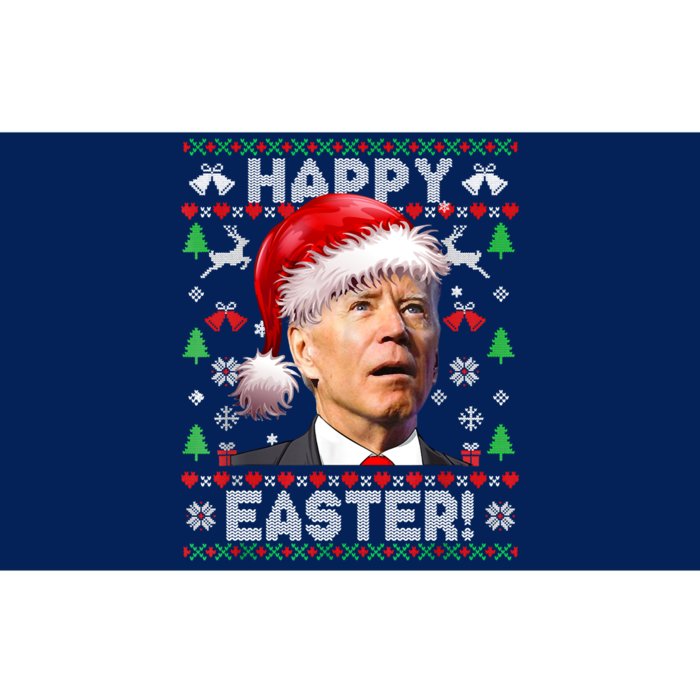 Santa Joe Biden Happy Easter Ugly Christmas Sweater Bumper Sticker