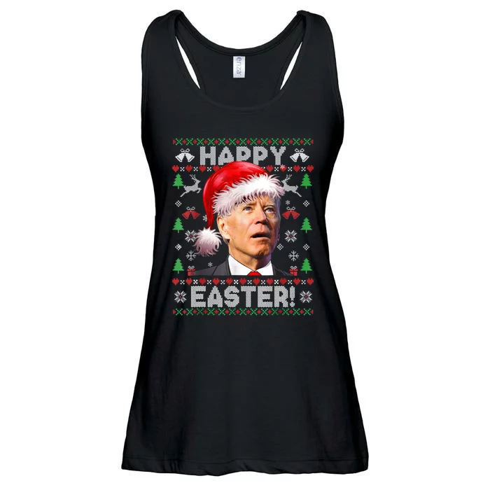 Santa Joe Biden Happy Easter Ugly Christmas Sweater TShirt Ladies Essential Flowy Tank