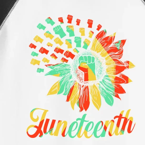 Sunflower Juneteenth Black History Freedom Independence Day Gift Toddler Fine Jersey T-Shirt