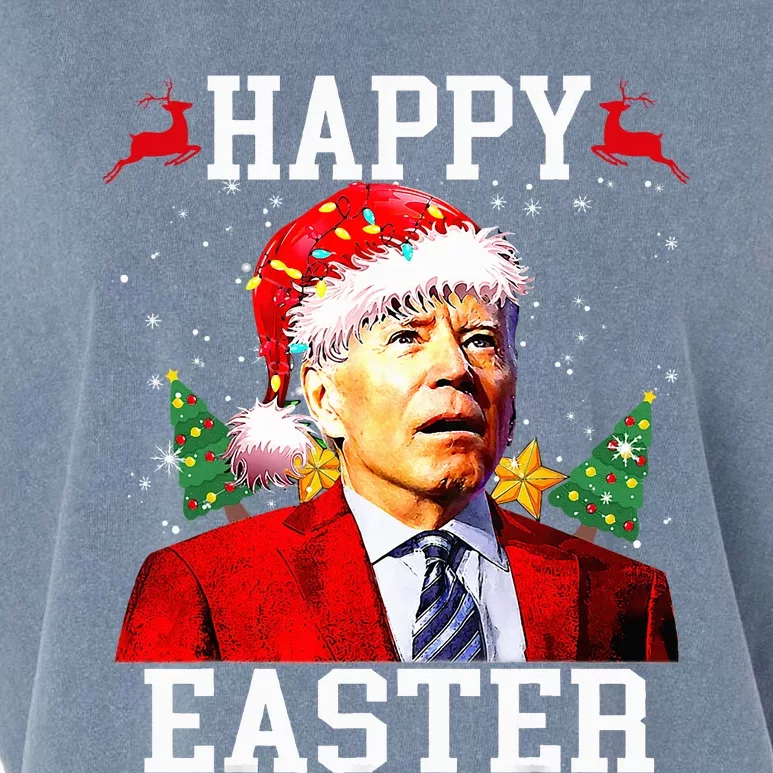 Santa Joe Biden Happy Easter Ugly Christmas Garment-Dyed Women's Muscle Tee