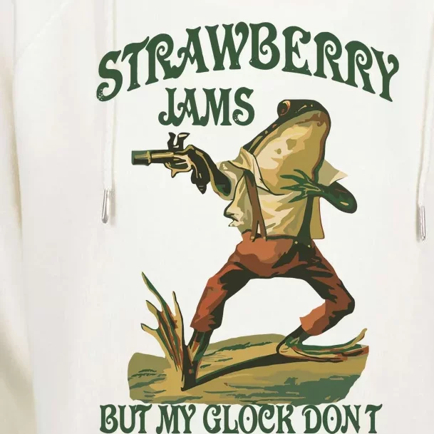 Strawberry Jams But My G.L.O.C.K Dont Womens Funnel Neck Pullover Hood