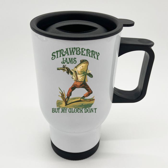 Strawberry Jams But My G.L.O.C.K Dont Front & Back Stainless Steel Travel Mug