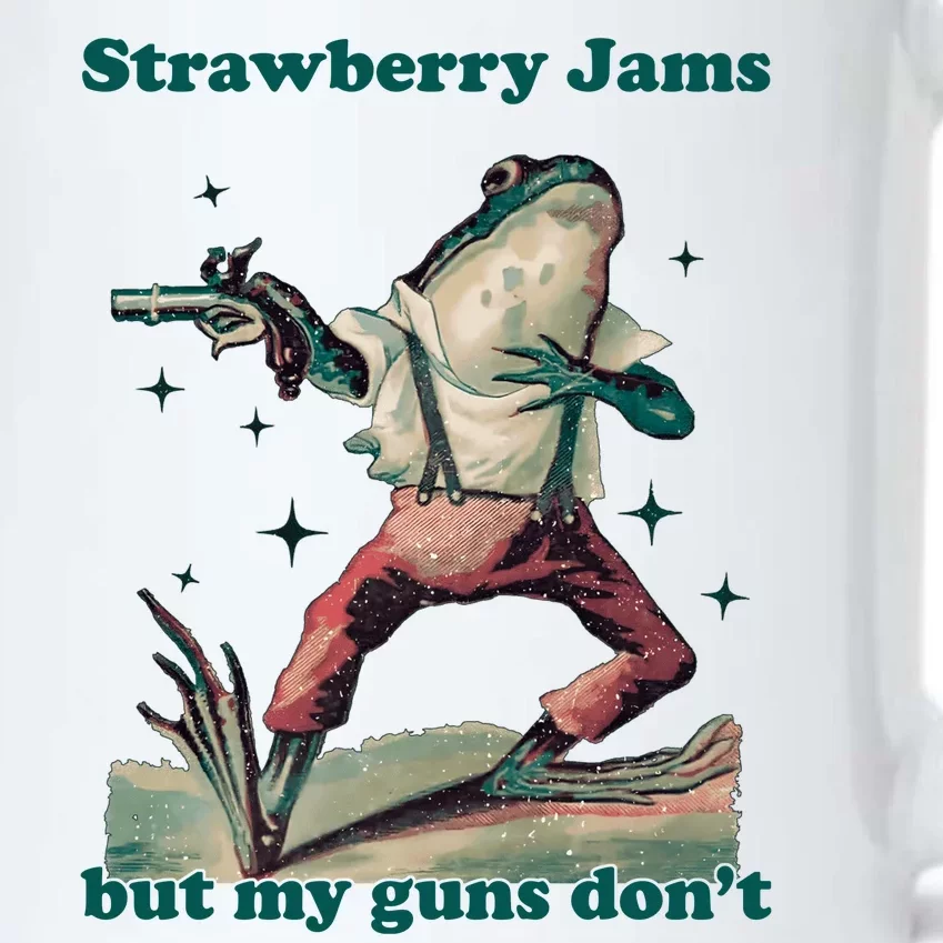 Strawberry Jams But My Guns Dont Funny Frog Black Color Changing Mug