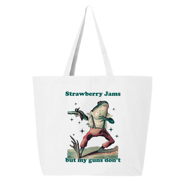 Strawberry Jams But My Guns Dont Funny Frog 25L Jumbo Tote