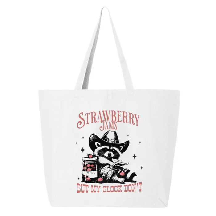 Strawberry Jams But My Gloc DonT Funny Raccoon 25L Jumbo Tote