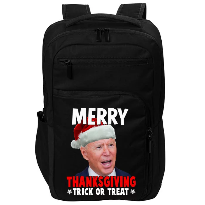 Santa Joe Biden Merry Thanksgiving Christmas Ugly Sweater Gift Impact Tech Backpack