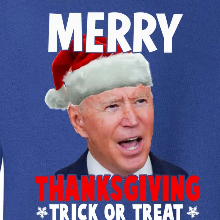 Santa Joe Biden Merry Thanksgiving Christmas Ugly Sweater Gift Toddler Sweatshirt