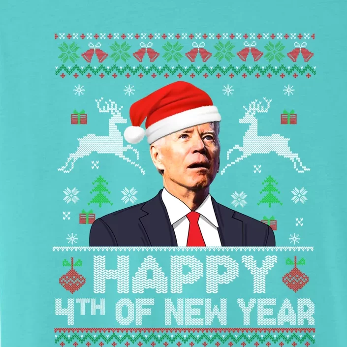 Santa Joe Biden 4th Of New Year Ugly Christmas Sweater Great Gift ChromaSoft Performance T-Shirt