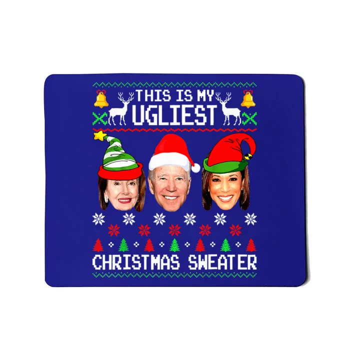 Santa Joe Biden This Is My Ugliest Christmas Sweater Ugly Mousepad