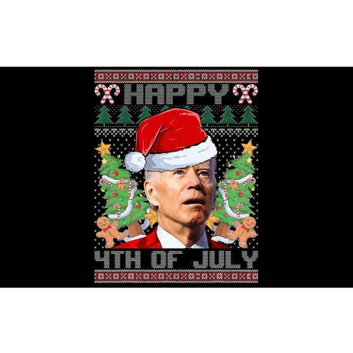 Santa Joe Biden Happy 4th Of July Ugly Christmas Sweaters Bumper Sticker