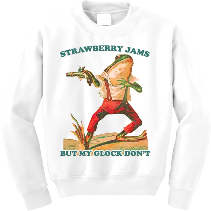 Strawberry Jams But My Gloc K Dont Kids Sweatshirt