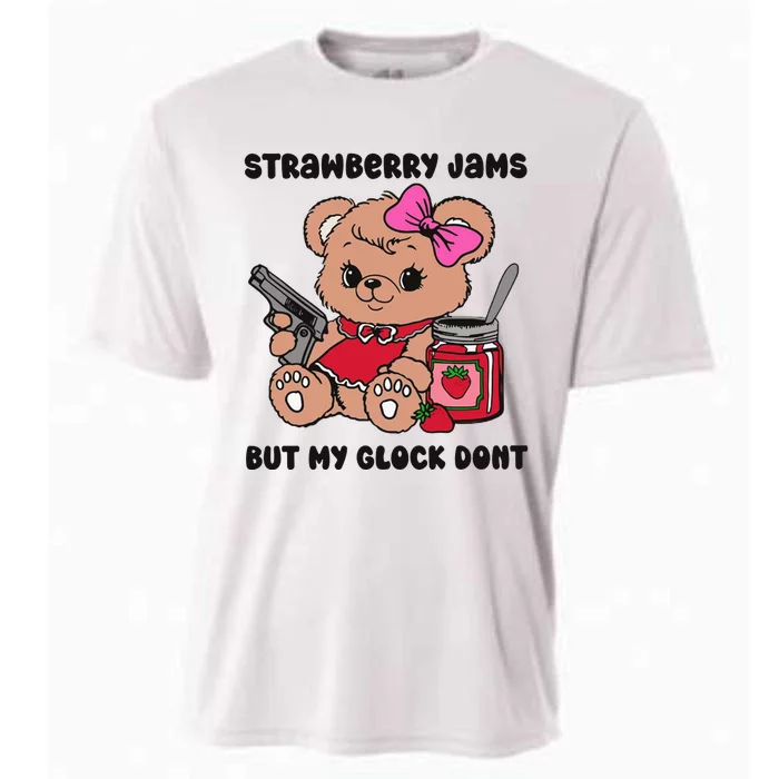 Strawberry Jams But My Gun Dont Funny Meme Cooling Performance Crew T-Shirt