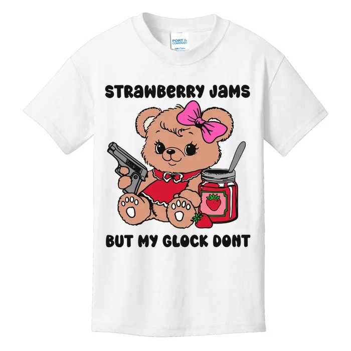 Strawberry Jams But My Gun Dont Funny Meme Kids T-Shirt